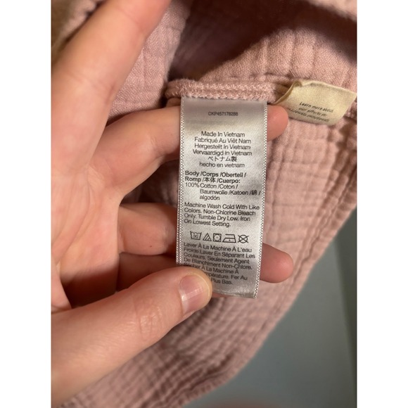 Madewell Lightspun Evert Long Sleeve Henley Top Wisteria Dove Pink Size Small - Picture 10 of 11